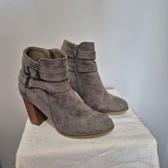Faux Suede Booties - Picture 1 of 11